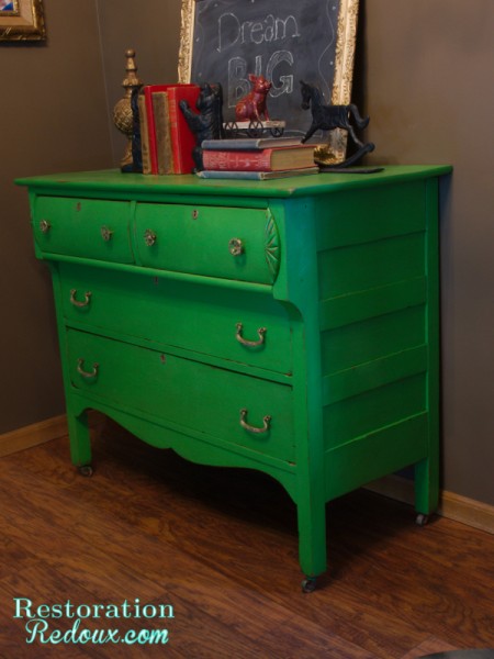 Antique Green Dresser 