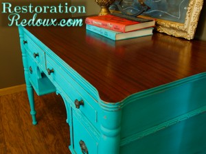 www.restorationredoux.com - Turquoise Desk