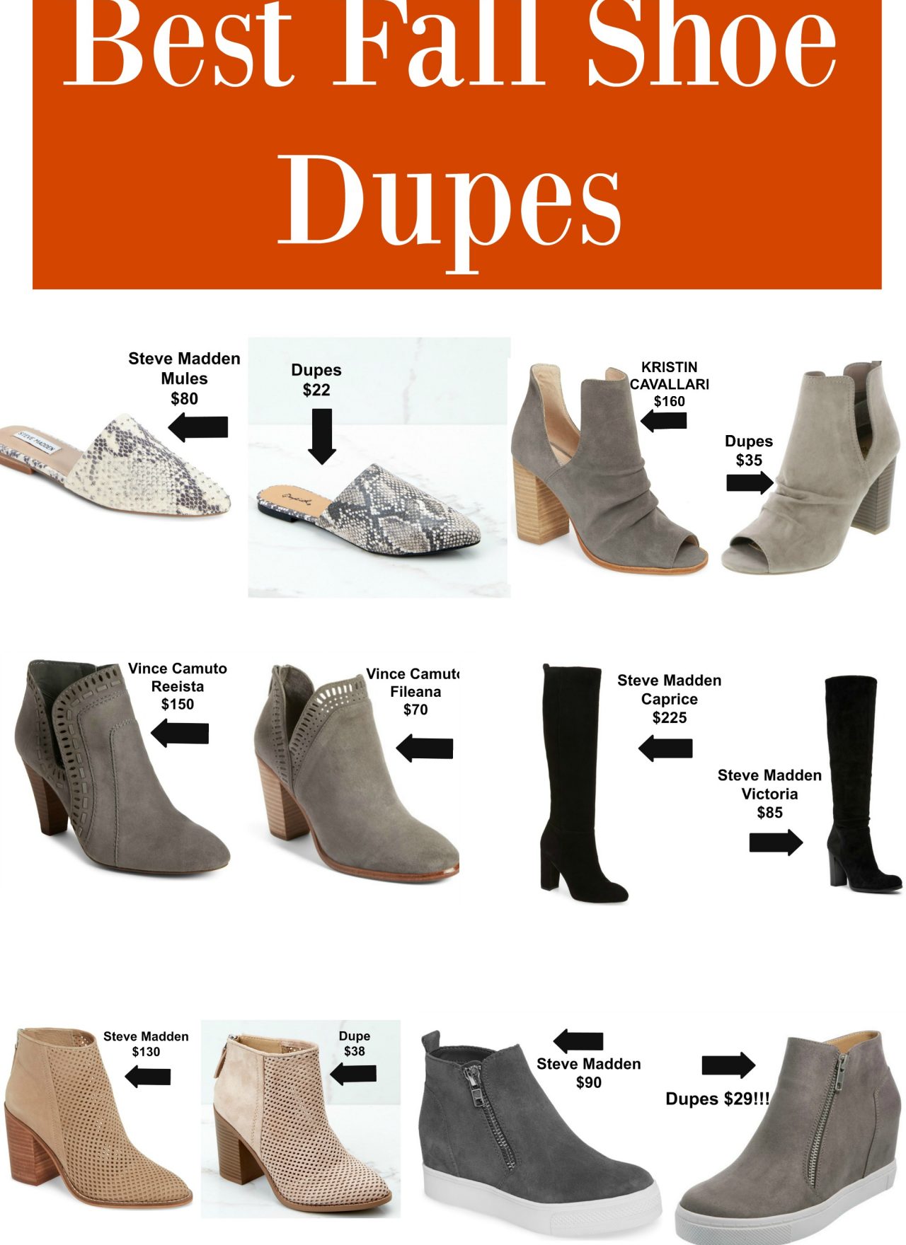 Best Fall Shoe Dupes